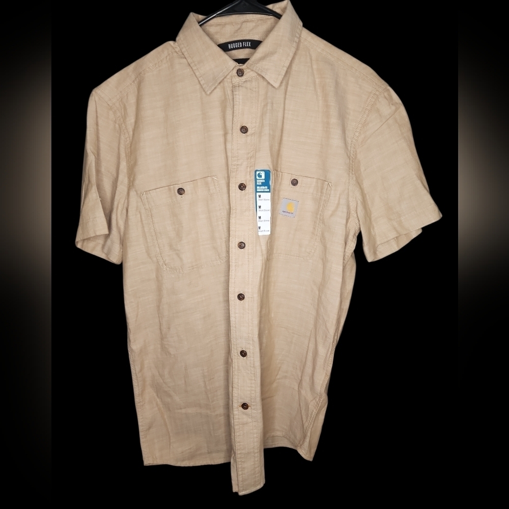 Carhartt Men's Tan Casual Button Down Shirt